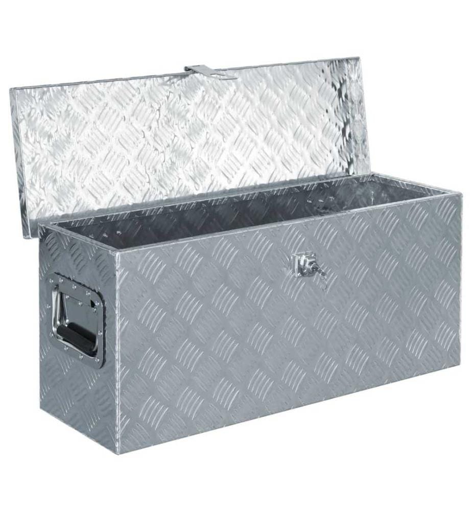 Boîte en aluminium 76,5 x 26,5 x 33 cm Argenté