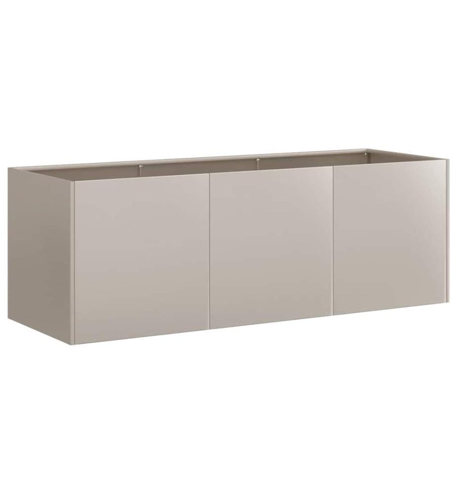 Jardinière rouillé 120x40x40 cm acier inoxydable