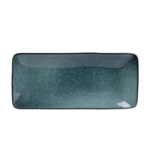 Rechteckige Schale 10X22 Cm Steinzeug - Blau