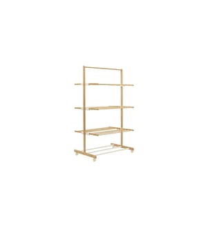 Zusammenklappbarer 3-stufiger Bambus-Trockner 85 x 65 x 150 cm - Holz