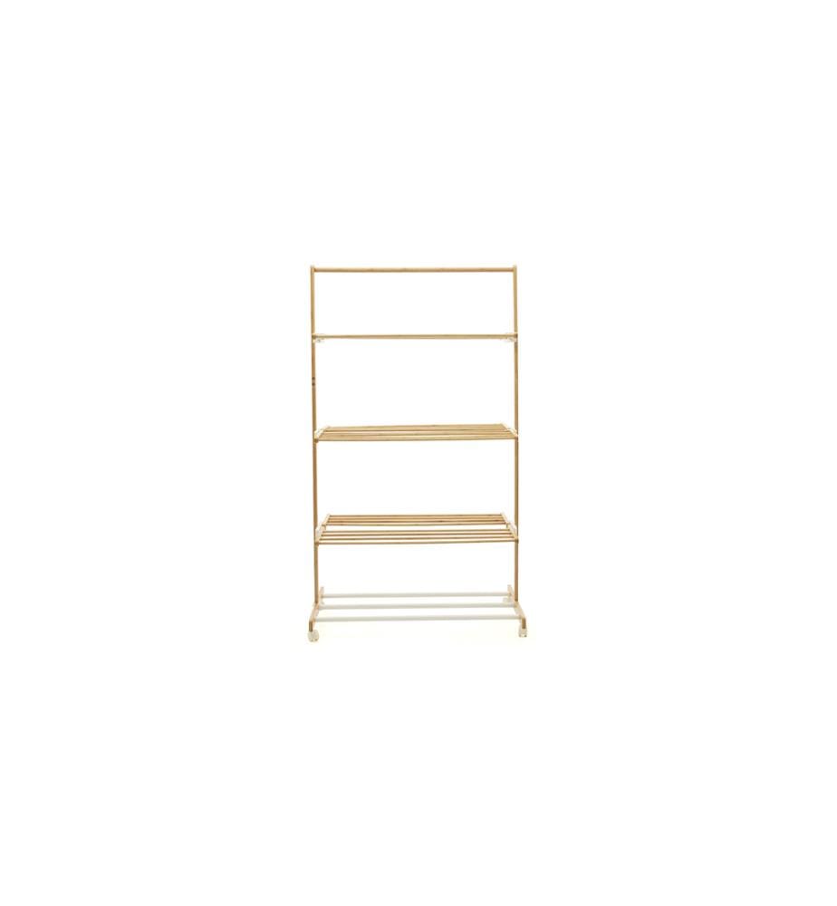 Zusammenklappbarer 3-stufiger Bambus-Trockner 85 x 65 x 150 cm - Holz