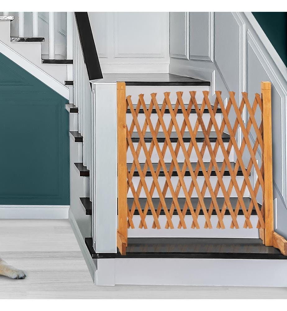 Barrière extensible 150 cm en Bois - Brun