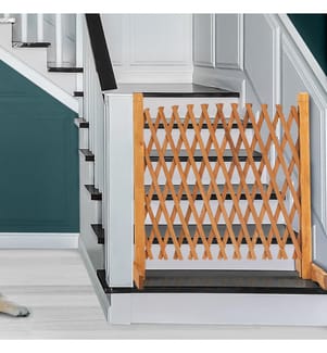Barrière extensible 150 cm en Bois - Brun