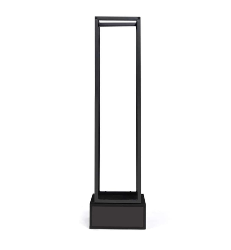 Vertikaler Kaminholzständer mit Schublade 125cm - Schwarz