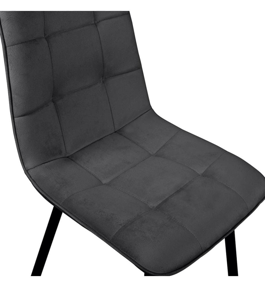 Set di 6 Sedie Linda 46 x 55 x 88 cm - Grigio Scuro