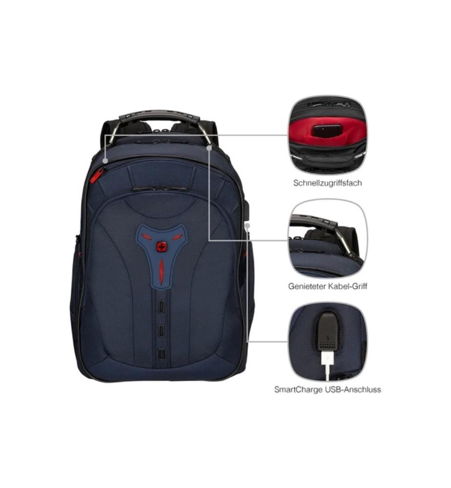 Zaino Pegasus Deluxe con Scomparto per Laptop da 14"-16" e Scomparto per Tablet, 25 L - Blu Marino