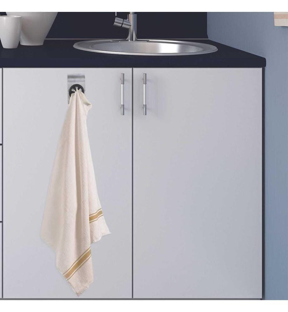 Geschirrtuchhaken Edelstahl Klebstoff M24 - Silber