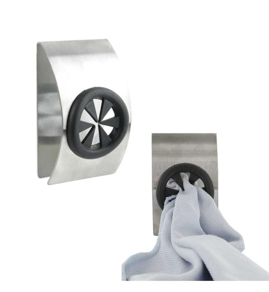 Geschirrtuchhaken Edelstahl Klebstoff M24 - Silber