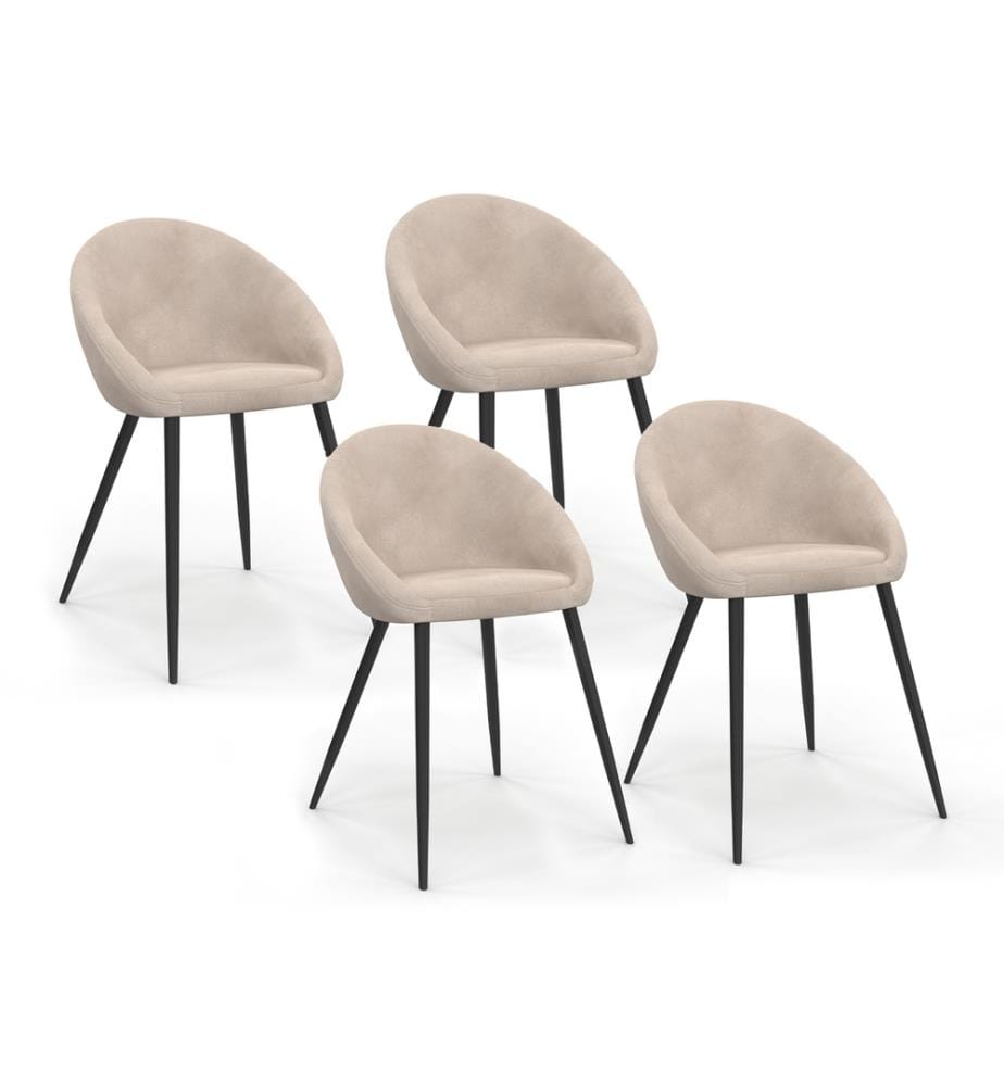 4er-Set Stühlen Dory - Taupe