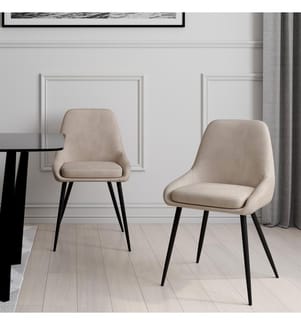 Lot de 2 Chaises Olivia assise - Taupe 