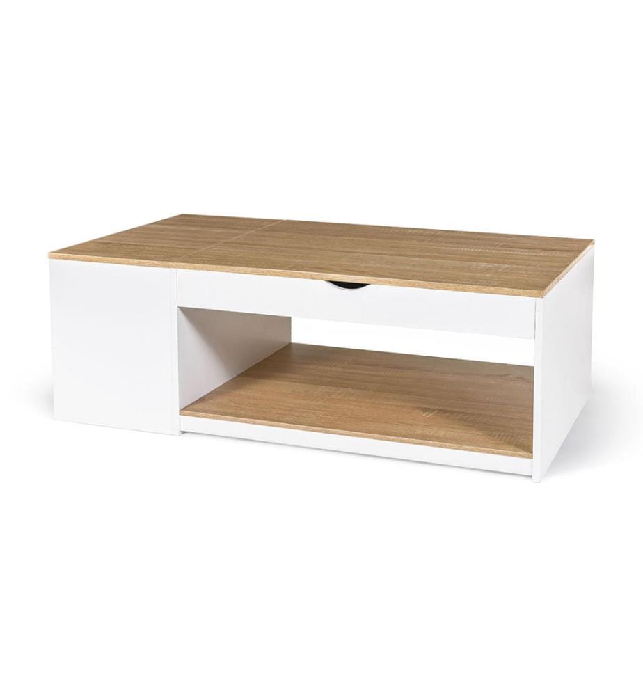 Couchtisch Elina 110 x 60 x 45 cm - Holz & Weiss