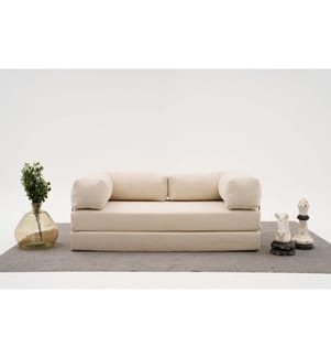 Komfort 3-Sitz Sofa - Creme