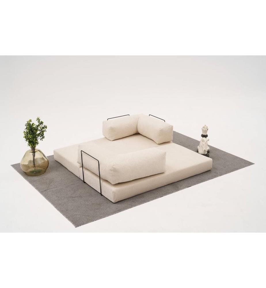 Komfort 3-Sitz Sofa - Creme