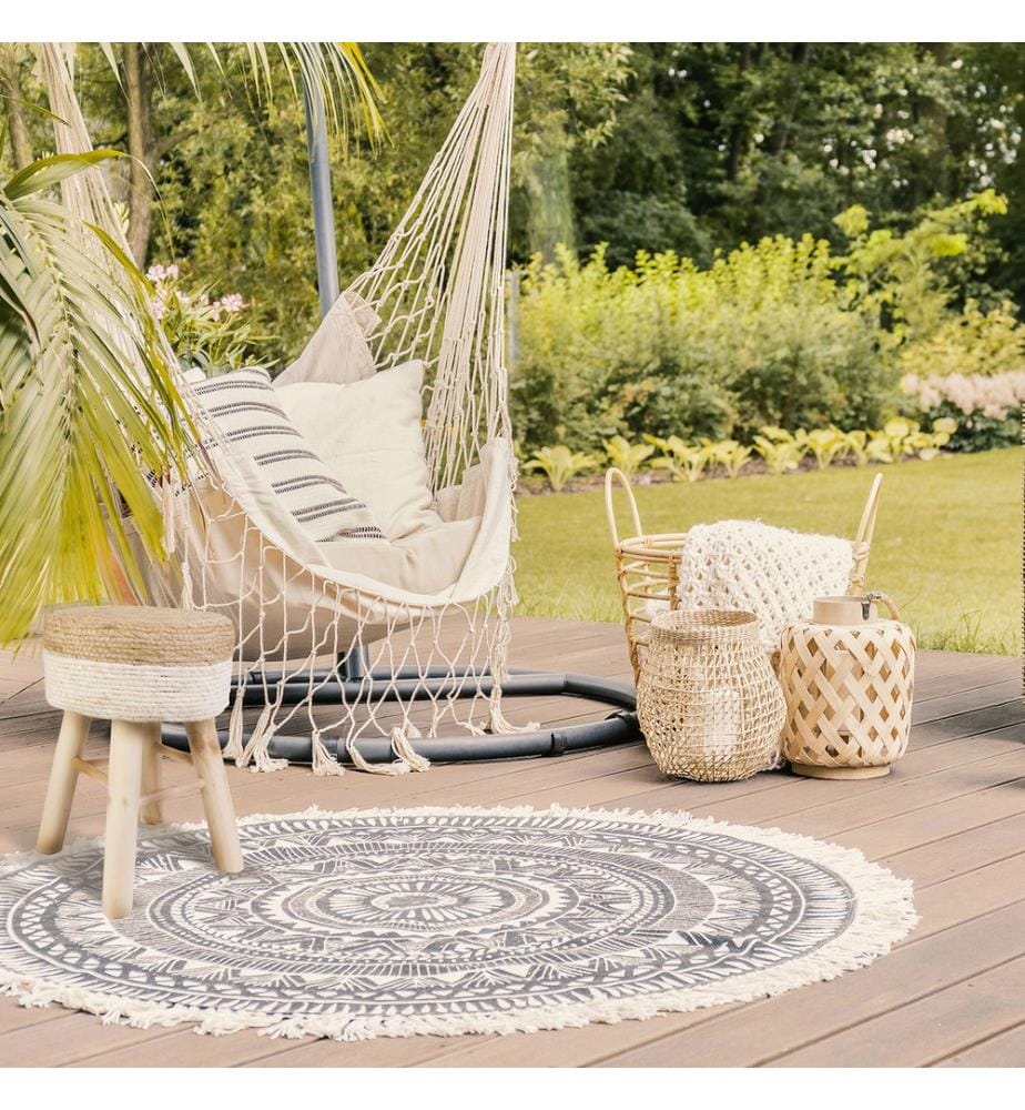 Hocker Tresse - Holz und Sand