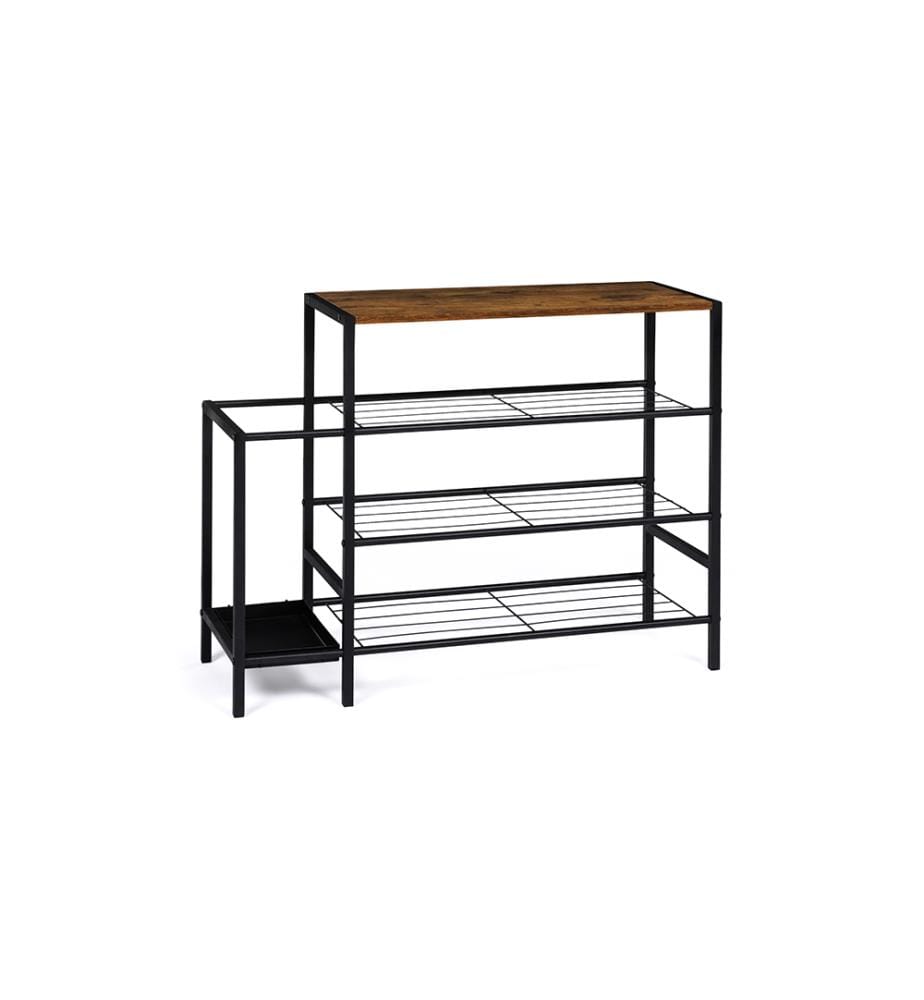 Schuhmöbel Elize 80 x 30 x 60 cm - Schwarz & Braun