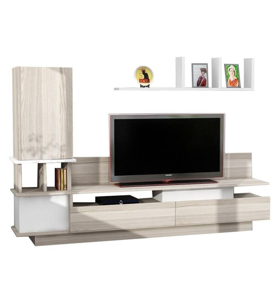 TV-Möbel, Weiss, Cordoba, Melaminbeschichtete Spanplatte