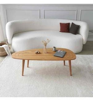 Couchtisch, Teak, Gestell: Hochwertiges Kiefernholz, Beine: Buchenholz