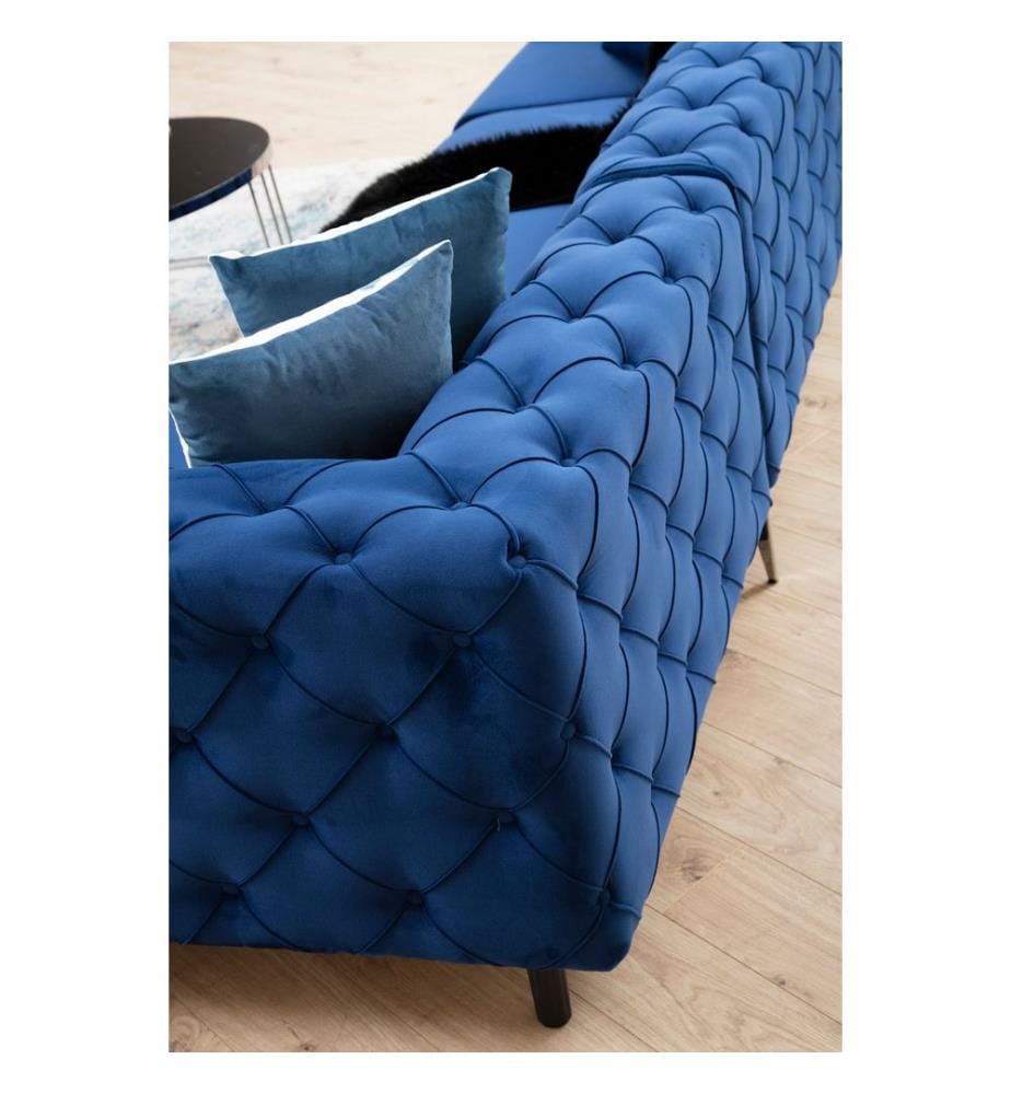 Ecksofa „Como“ – Marineblau