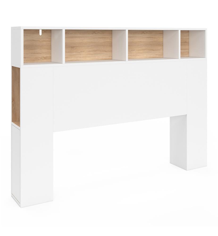 Kopfteil Léohe mit Stauraum 145cm - Weiss und Braun
