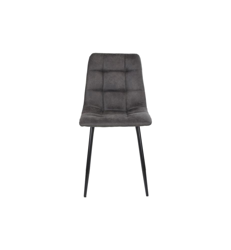 House Nordic - Stuhl Middelfart 2 Stück, 86 x 55 cm, Dunkelgrau/Schwarz