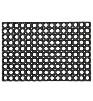 Fussmatte Gitterrost Gummi 40X60 cm - Schwarz