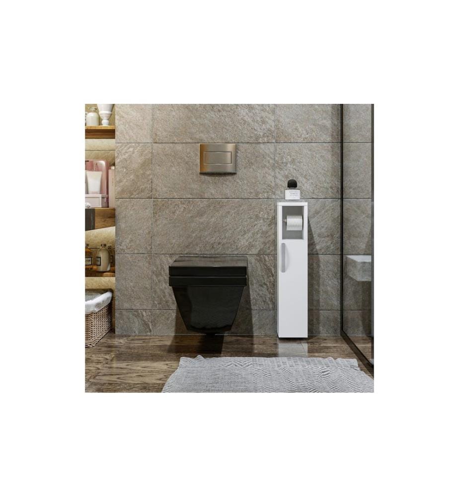 Woody Fashion - Badezimmerregal Star 15 x 65 x 12 cm, Weiss