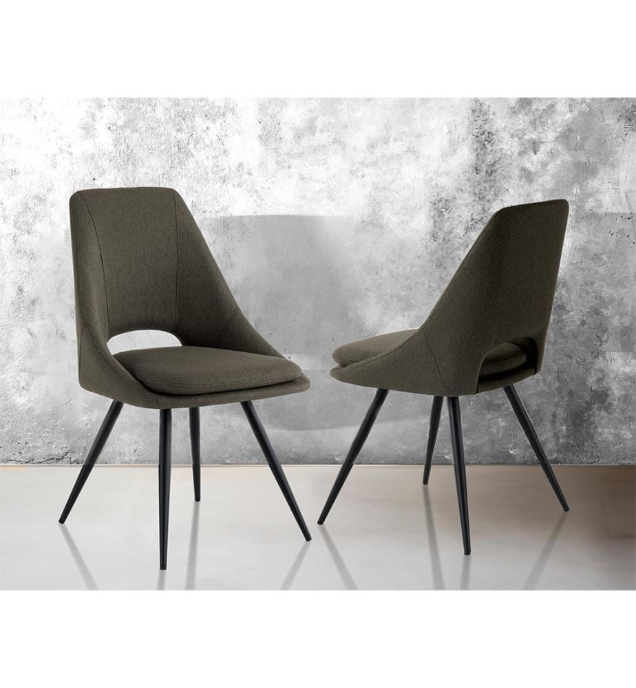 Set di 2 sedie Betta - Grigio scuro