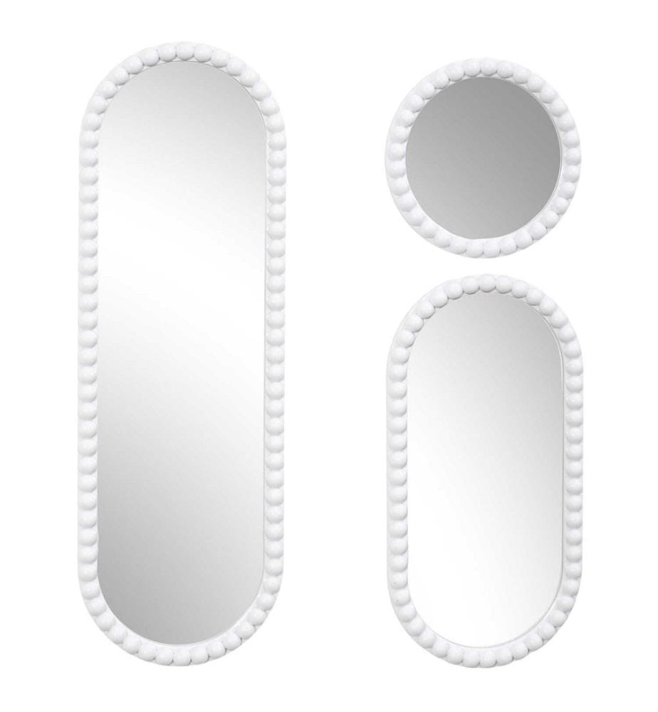 Lots de 3 Miroirs Corfus Blancs H75 cm – Blanc