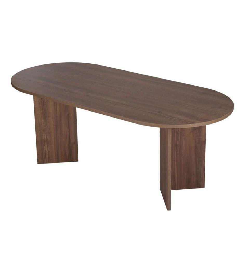 Dining Table, Walnut, 100% MELAMINE COATED PARTICLE BOARD