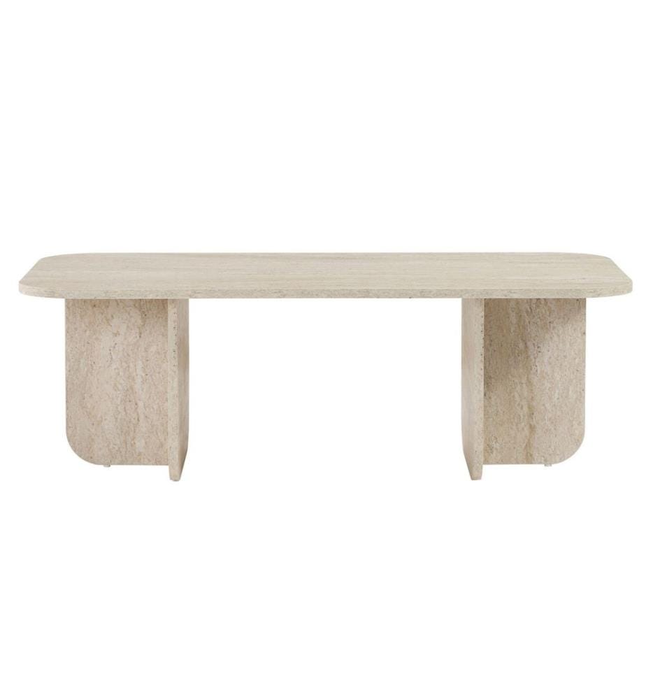 Couchtisch, Travertin, 100 % melaminbeschichtete Spanplatte