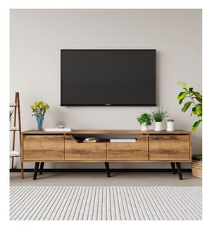 TV-Standfuss, Walnuss, 100 % MELAMINBESCHICHTETE SPANPLATTE