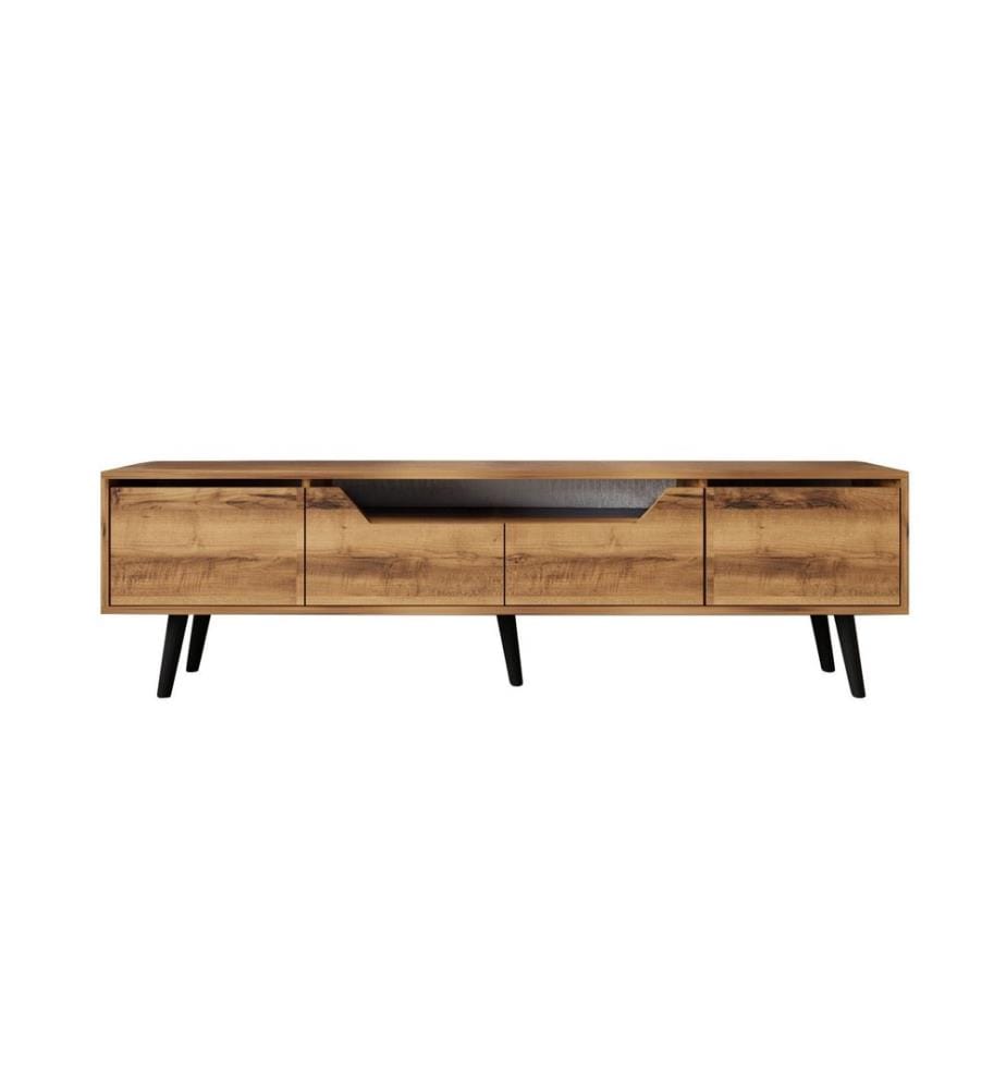 TV-Standfuss, Walnuss, 100 % MELAMINBESCHICHTETE SPANPLATTE