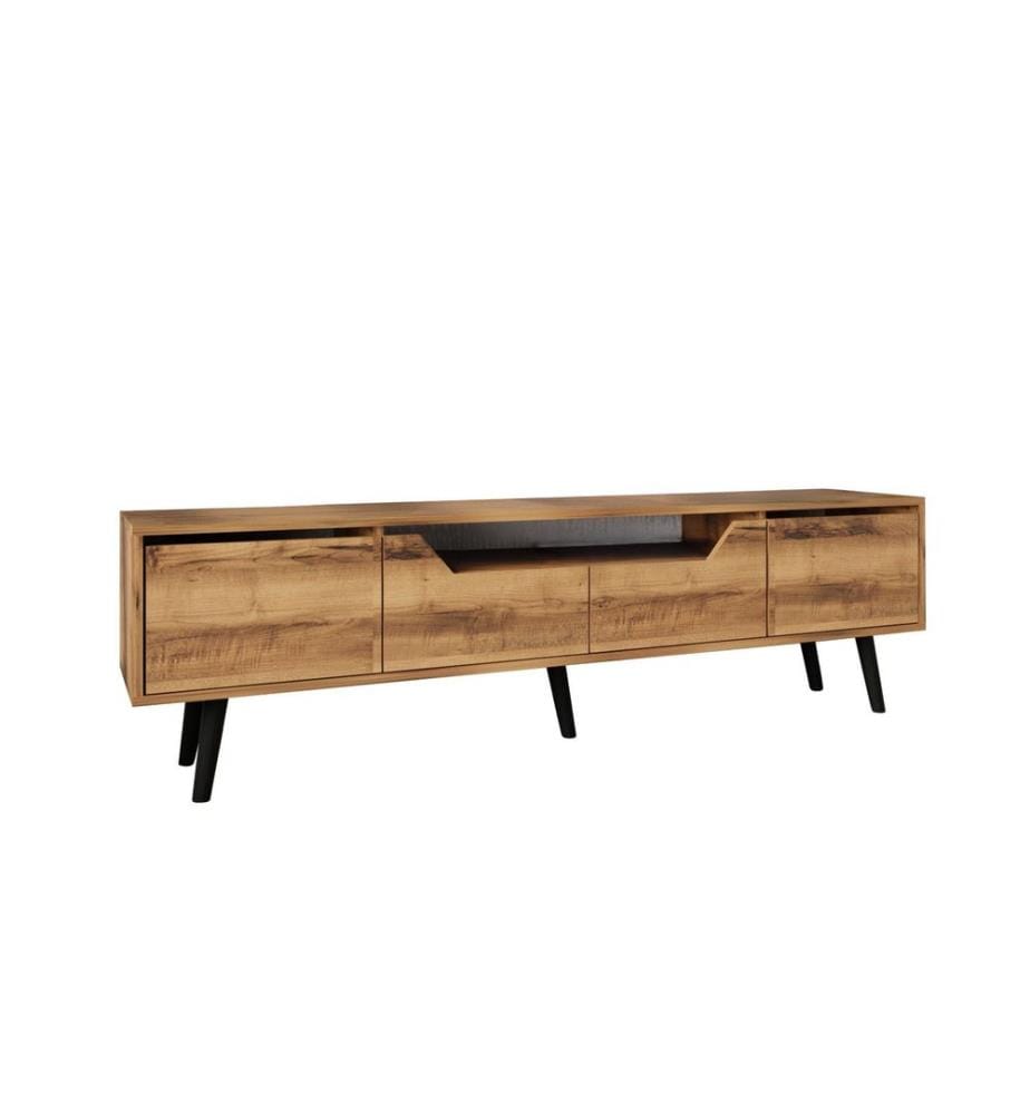 TV-Standfuss, Walnuss, 100 % MELAMINBESCHICHTETE SPANPLATTE