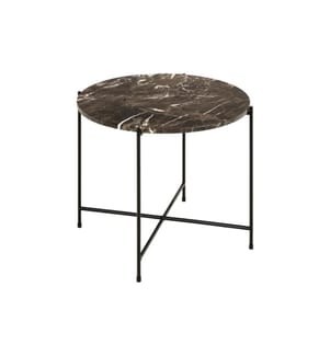 Runder Beistelltisch Avila – Brauner Emperador-Marmor