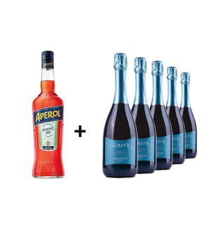 5 Bouteilles Prosecco Brut Itinera 75 cl + 1 Bouteille Aperol 70 cl
