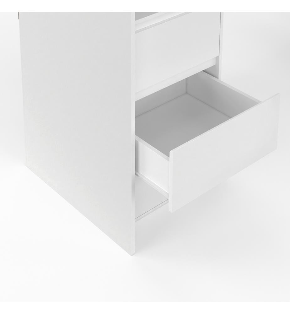 Ankleidezimmer Justine ausziehbar 120-180cm weiss 6 Schubladen Doppelsäule