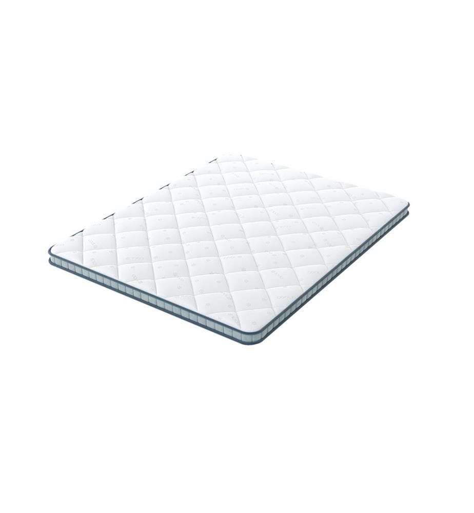 Surmatelas 2 en 1 côté FRESH été + côté mousse mémoire de forme 180 x 200 - Thermo Fresh Bleu - Topper 5 cm