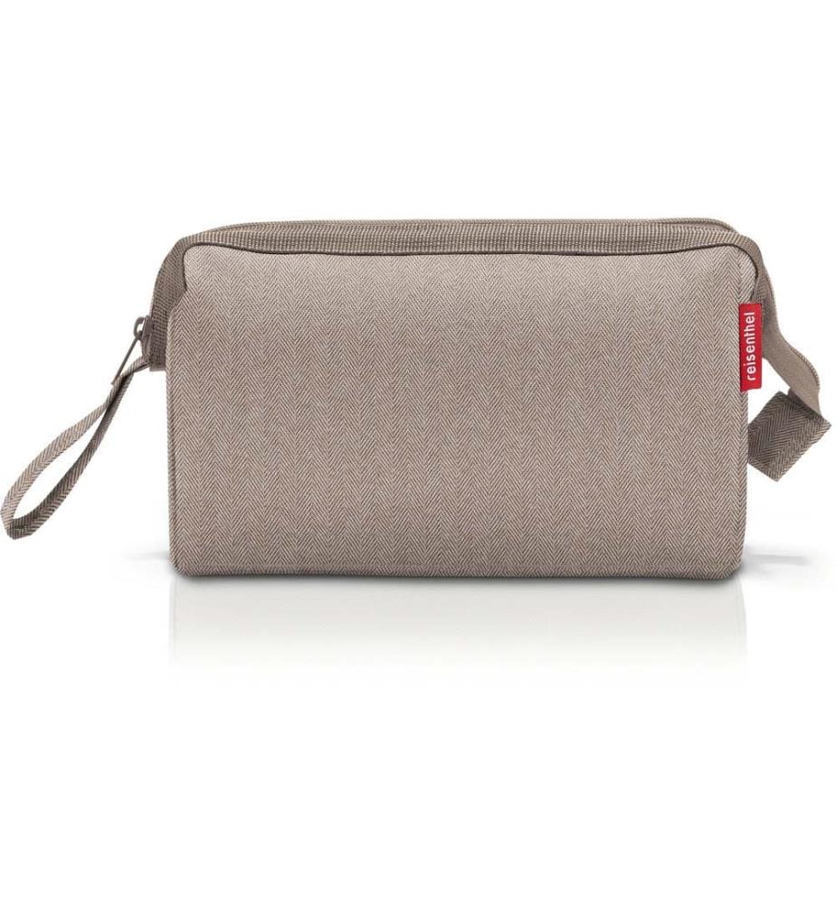 REISENTHEL - Trousse de toilette Travelcosmetic Herringbone Mokka
