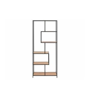 Bibliothek Seaford 185 x 77 x 35 cm - Hellbraun und Schwarz