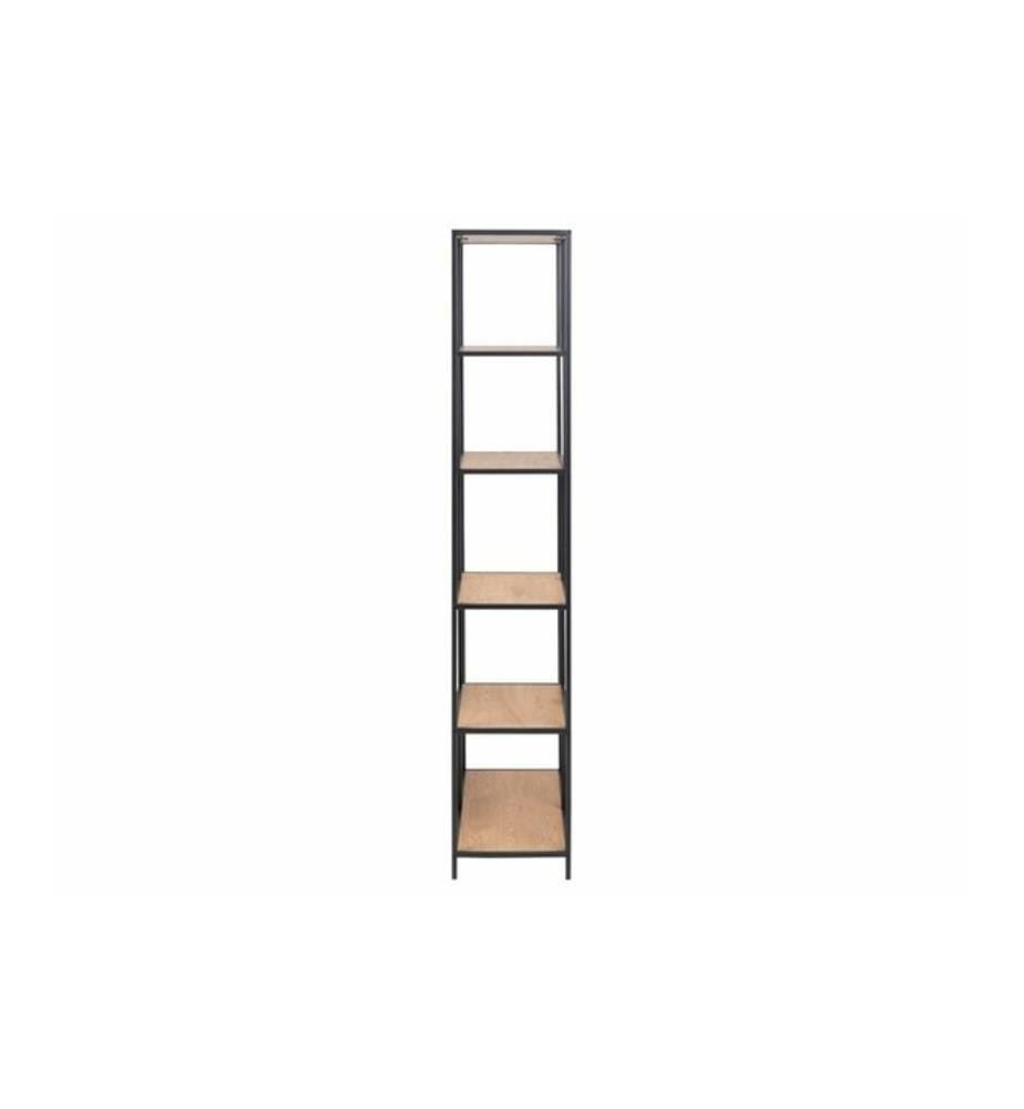 Bibliothek Seaford 185 x 77 x 35 cm - Hellbraun und Schwarz