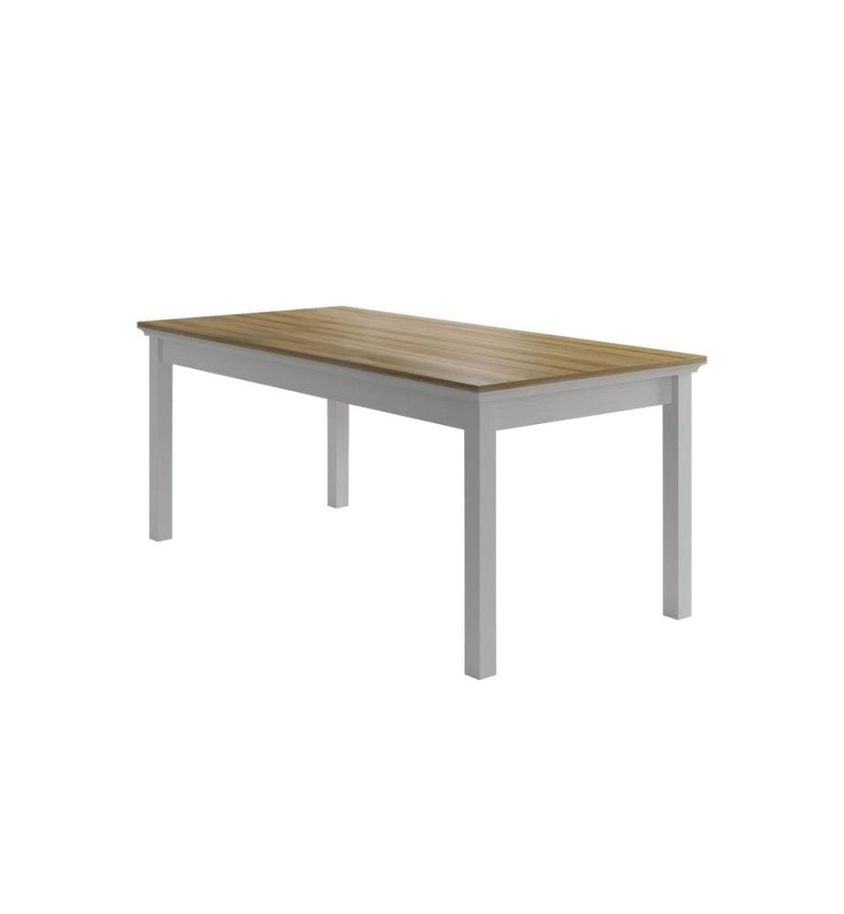 Esstisch, Creme, Grau, 100 % melaminbeschichtete Spanplatte