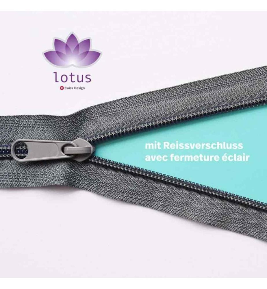 LOTUS - Literie satin uni taupe - 50 x 70 cm