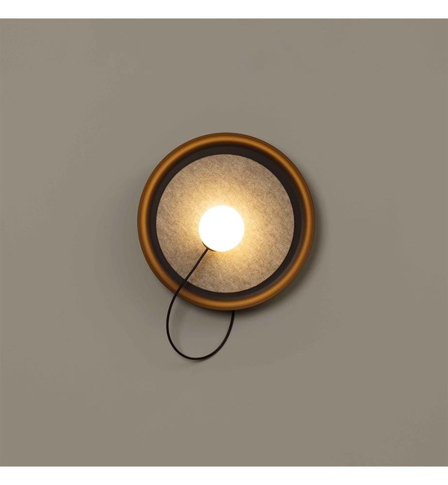 Milan Lighting - Applique Murale 38 cm Diamètre G9 Led 1X 4,8W Laqué Gris Anthracite Texturé