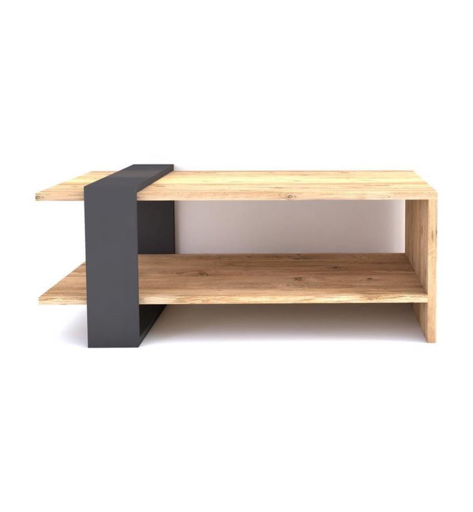 KALUNE DESIGN - Table Basse Ova - Brun Clair et Brun Foncé