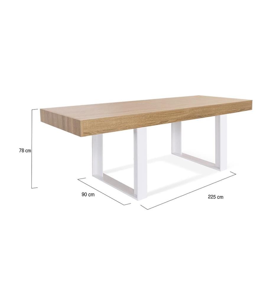 Brixton Dining Table 225 x 90 x 78 cm - White