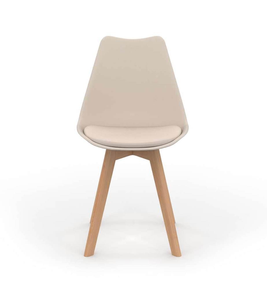 Set of 4 Nordia Chairs 46 x 51 x 79.5 cm - Beige