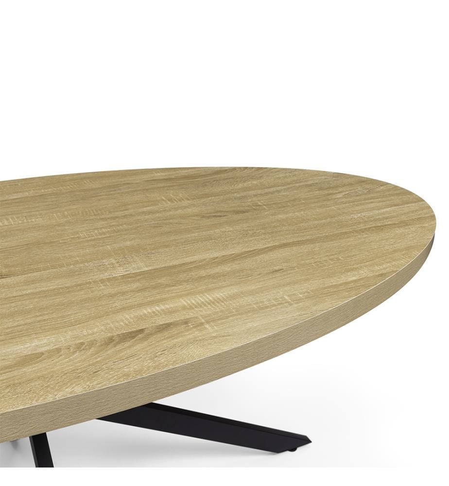Céleste Dining Table 200 x 90 x 75 cm - Black & Brown