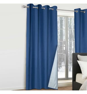 Lot de 2 Rideaux Thermiques 135x240cm - Bleu