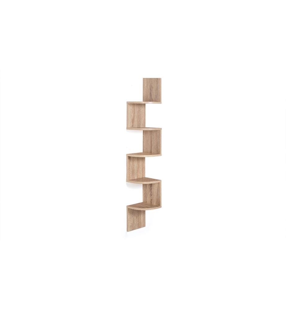 Corner Wall Shelf 20 x 20 x 120 cm - Brown