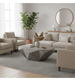 Diamond Fossil Stone Coffee Table 120x70x40 cm